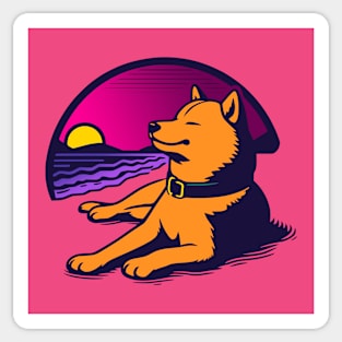 Vaporwave Doge Sticker